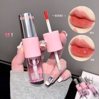  JOJO DIARY Hai Đầu Lip Glaze Matte Velvet Mist Chống Dính Cup Lip Mud Người Mới Bắt Đầu Chống Thấm Nước Lâu Dài Không Phai Bóng Nước Hai Hiệu Ứng Son Bóng 