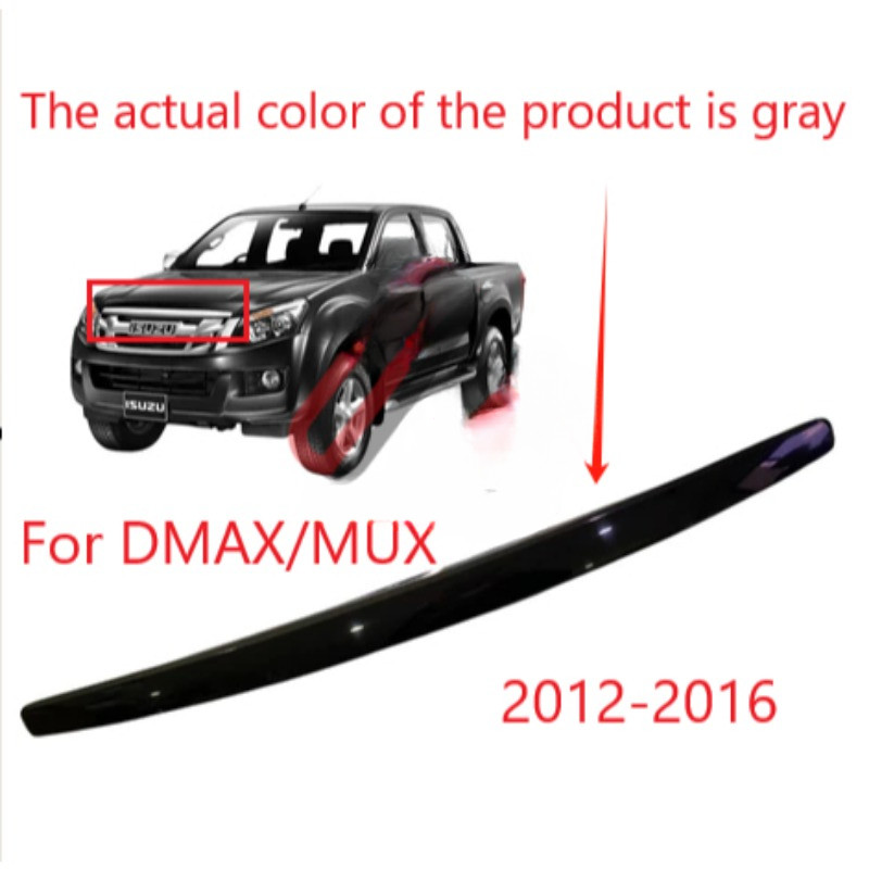 Màu xám Auto Front Bumper Grille hood Moulding cho isuzu DMAX 2011 đến 2016 MUX 2012 đến 2016