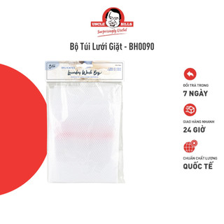 Bộ túi lưới giặt quần áo uncle bills bảo vệ đồ lót, giặt an toàn, chống hư hại trong máy giặt - bh0090