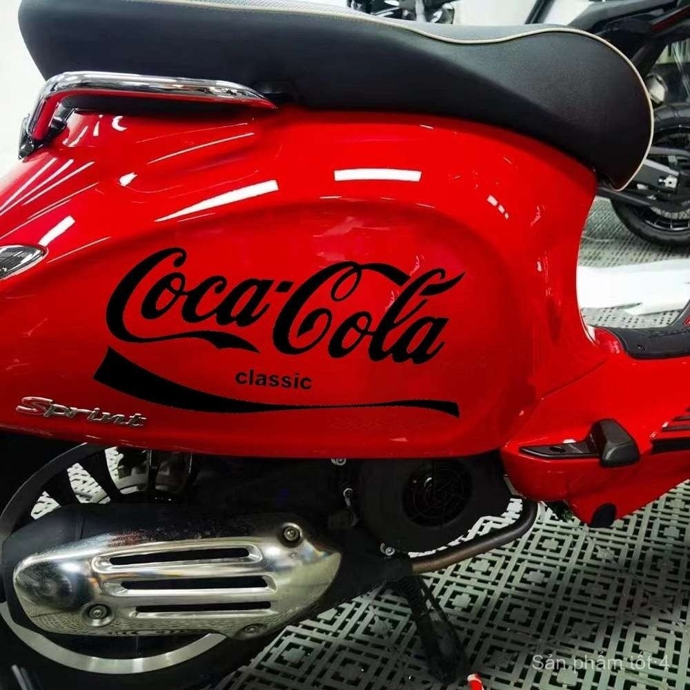 Thích hợp cho Vespa Vespa Vespa Vespa Vespa Joe Sprint 300gtsgtv Body Coca-Cola Decal Logo Xe Hơi Nh