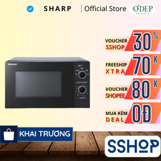 Lò vi sóng Sharp R-2030E- CH (20 lít - 5 mức công suất 800W -  khoang lò thép không gỉ) - Hàng chính hãng - SSHOP SSO