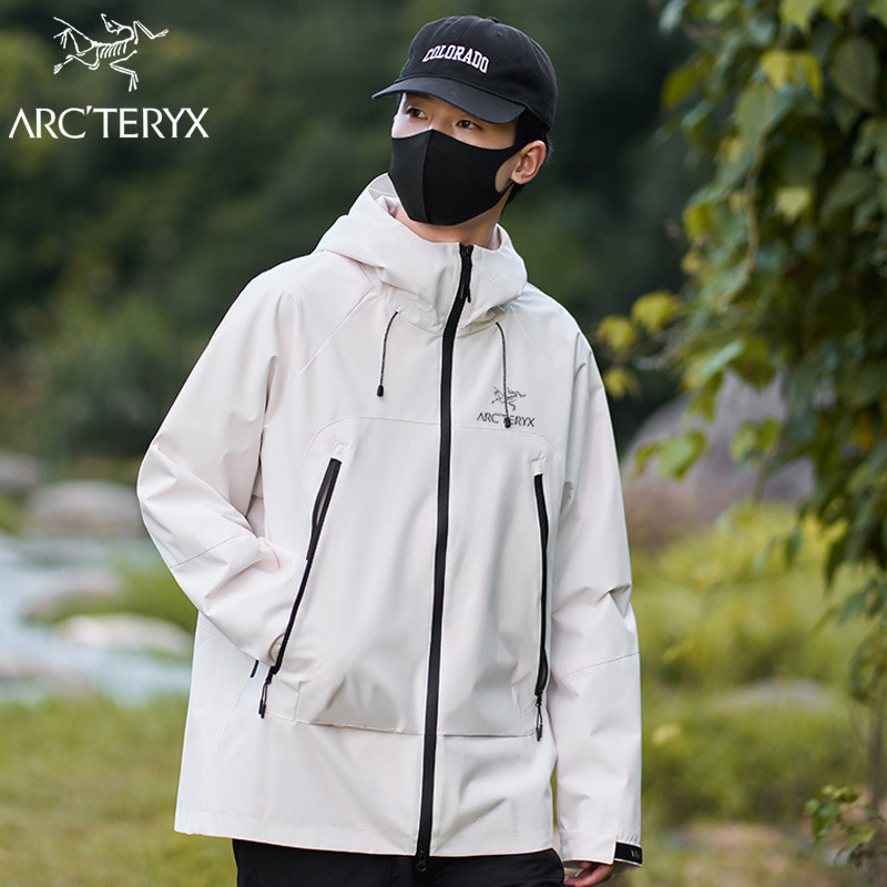 Áo khoác nhẹ ngoài trời Arcteryx Unisex, chống gió, chống thấm nước, thoáng khí, áo khoác có mũ trùm