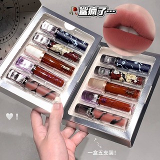 JOJO DIARY Chống Thấm Nước Mờ Nâu Đậm Son Môi Gợi Cảm Khỏa Thân Đen Son Bóng Nhung Son Tint Goth Punk Mỹ Phẩm Sắc Tố Cao Trang Điểm Lâu Dài