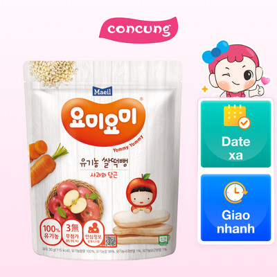 Bánh Gạo Hữu Cơ Yommy Maeil Vị Táo Và Cà Rốt