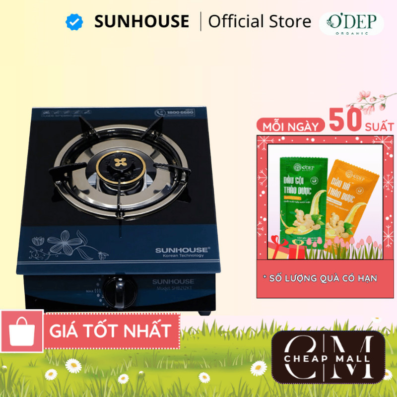 Bếp gas đơn Sunhouse SHB212KT - Bảo hành 1 năm - CHEAP CMO