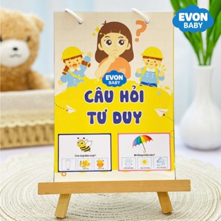 Thẻ phát triển kỹ năng giao tiếp EVON - Giúp Bé Tập Nói Sớm - Montessori - CÂU HỎI TƯ DUY