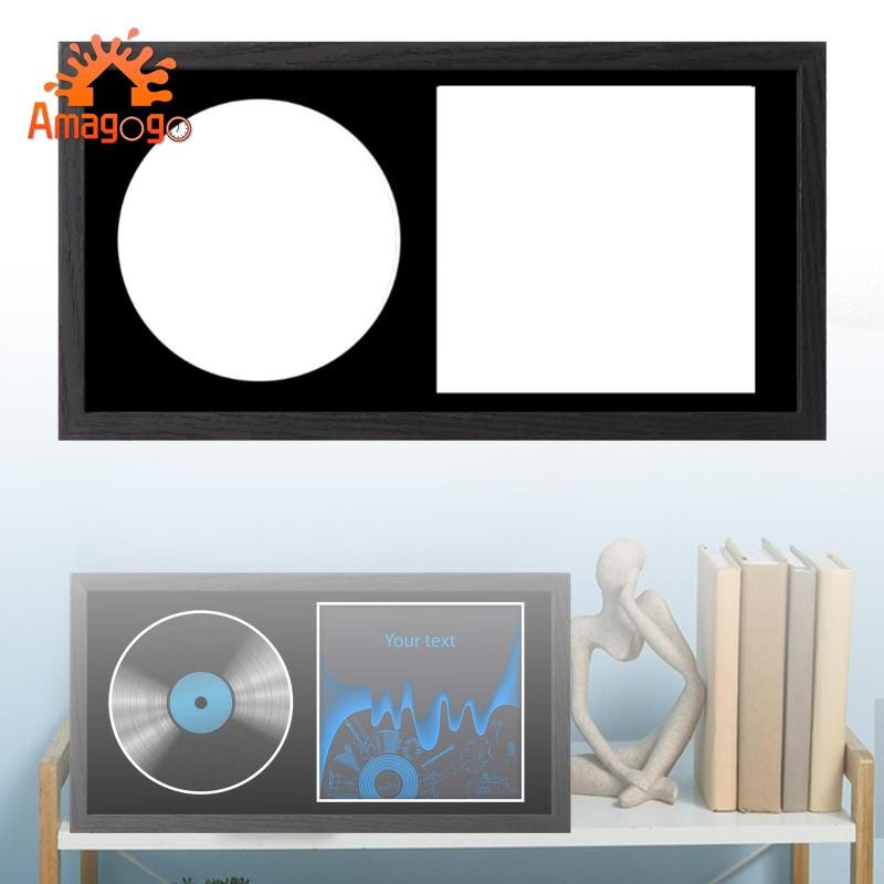 Amagogo CD Màn Hình Khung Album Trang Trí Nhà Phong Cách Màn Hình Đĩa Treo Tường Nghệ Thuật Hộp CD B