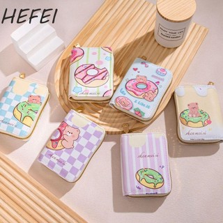 HEFEI đựng tiền xu HEFEI, Hộp đựng thẻ da nhiều thẻ, Ví da Pu thời trang Thay đổi túi đựng thẻ nữ