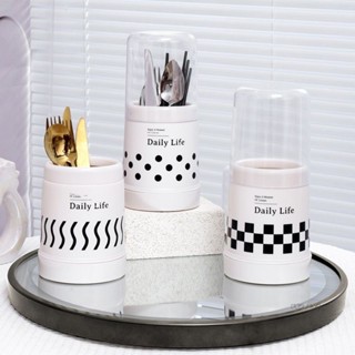 COD🔮🔮Ống Thoát Nước Đũa Ống Nhà Bộ Đồ Ăn Hộp Bảo Quản Muỗng Nĩa Nhà Bếp Giá Để Đồ