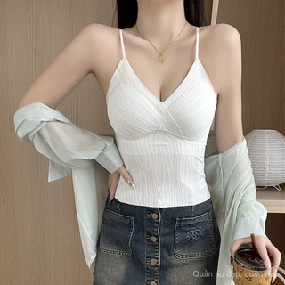 Hot Sale kiểu Pháp sexy thuần dâm HOT GIRL Địu lưng đẹp đệm ngực ôm ngực phối bên trong áo ngắn nữ GVQZ