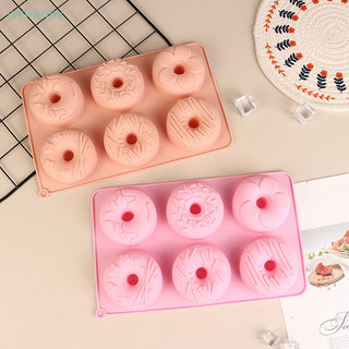 [Ivy] Khuôn Bánh rán silicon 6 khoang Khuôn sô cô la Bánh ngọt Khuôn bánh mì Khuôn tráng miệng chống dính Khuôn nướng bánh DIY Dụng cụ làm bánh rán TỐT