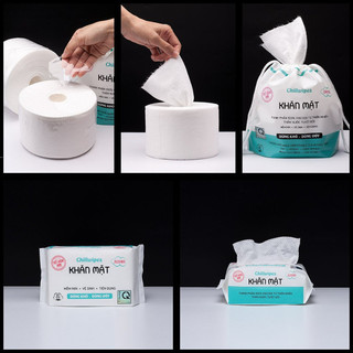 Khăn Khô Đa Năng Chillwipes, Khăn Lau Mặt Chillwipes Dạng Rút 80 Khăn