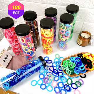  100 Miếng Nhung Terry Dây Buộc Tóc Dễ Thương Nhiều Màu Sắc Scrunchies Dây Cao Su Mềm Vải Co Giãn Dây Buộc Tóc 