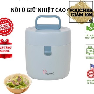 Nồi ủ giữ nhiệt LA GOURMET 2.5L - Sản phẩm siêu tiện dụng - tiết kiệm thời gian - tặng kèm xửng hấp