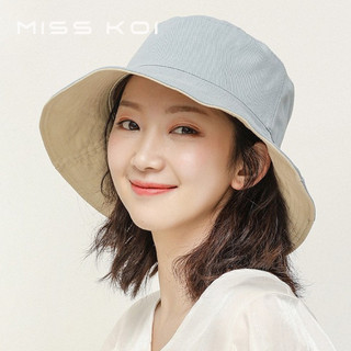 Misskoi  Mũ xô hai mặt phong cách mới Hàn Quốc Mũ che nắng Cotton màu trơn Mũ che nắng mùa hè dành cho học sinh Mũ che nắng vành lớn