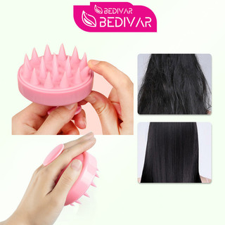 Son Lược massage mới Bàn chải tóc đầu làm sạch da đầu lược massage cao su mềm dầu gội dành cho người lớn tạo tác
