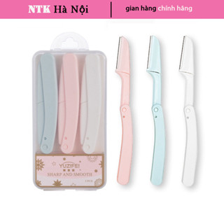  Hộp 3 Dao Cạo Lông Mày Có Thể Gập Lại an toàn tiện lợi 