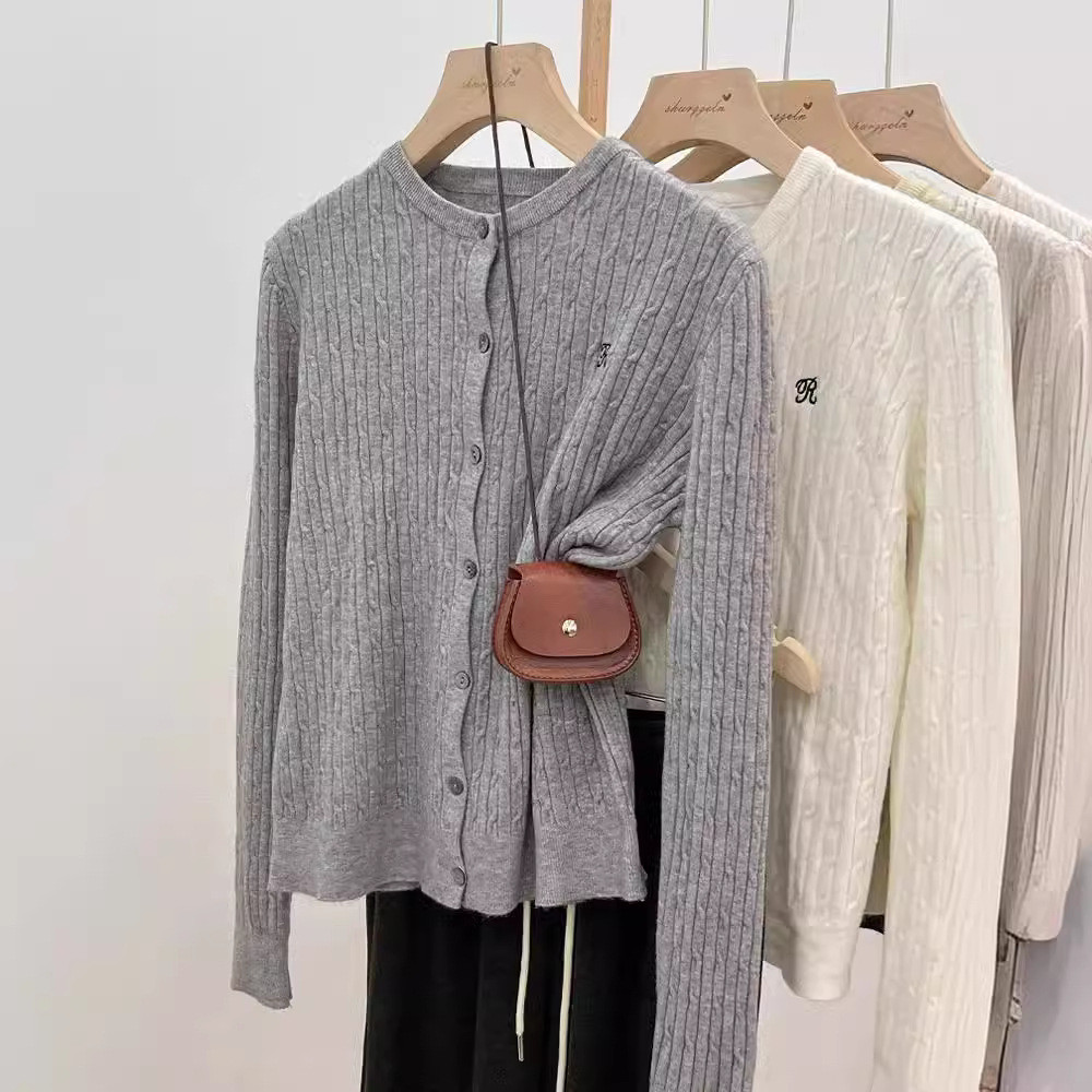 YAYUAN Áo khoác len nữ tay dài