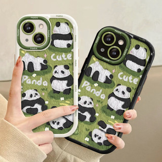 Thích hợp cho IPhone 11 12 Pro Max X XR XS Max SE 7 Plus 8 Plus IPhone 13 Pro Max IPhone 14 Pro Max Dễ Thương Dễ Thương Gấu Trúc Siêu Dễ Thương Chống Drio Chống Thấm Nước Phong Cách Chống Trượt