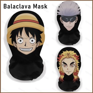 Sy One Piece Naruto Jujutsu Kaisen Demon Slayer Khuôn Mặt Ngộ nghĩnh Giả Ngôi Sao Balaclava Mặt nạ Lưới Mũ Đội Đầu sy