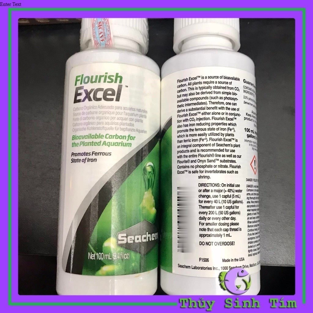 Carbon hữu cơ sinh học cho bể thủy sinh Flourish Excel (100ml) - Seachem