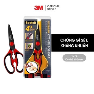 Kéo nhà bếp đa năng 3M Scotch lưỡi kéo sắc bén, chống gỉ sét, vỉ 1 cái, công nghệ phủ Titan, hỗ trợ kháng khuẩn