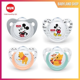 Bộ 2 ti giả chỉnh nha NUK Sleeptime silicone plus 0-6m Disney, Mickey