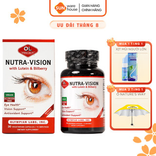 Viên Uống Bổ Mắt OLYMPIAN LABS Nutra-Vision Tăng Cường Thị Lực, Cho Đôi Mắt Khoẻ Mạnh 30 Viên