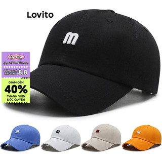 Mũ Lovito cơ bản họa tiết chữ thể thao cho nữ LFA09088