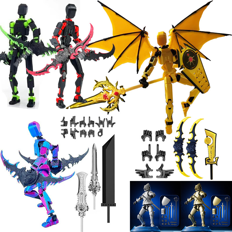 Mới Giáp Robot Nhân Vật Hành Động May Mắn 13 3D In Mô Hình Lắp Ráp Đồ Chơi Giả 13 Nhân Vật Hành Động Lắp Ráp Đồ Chơi Robot Titan 13 Quà Tặng Cho Trẻ Em Mô Hình