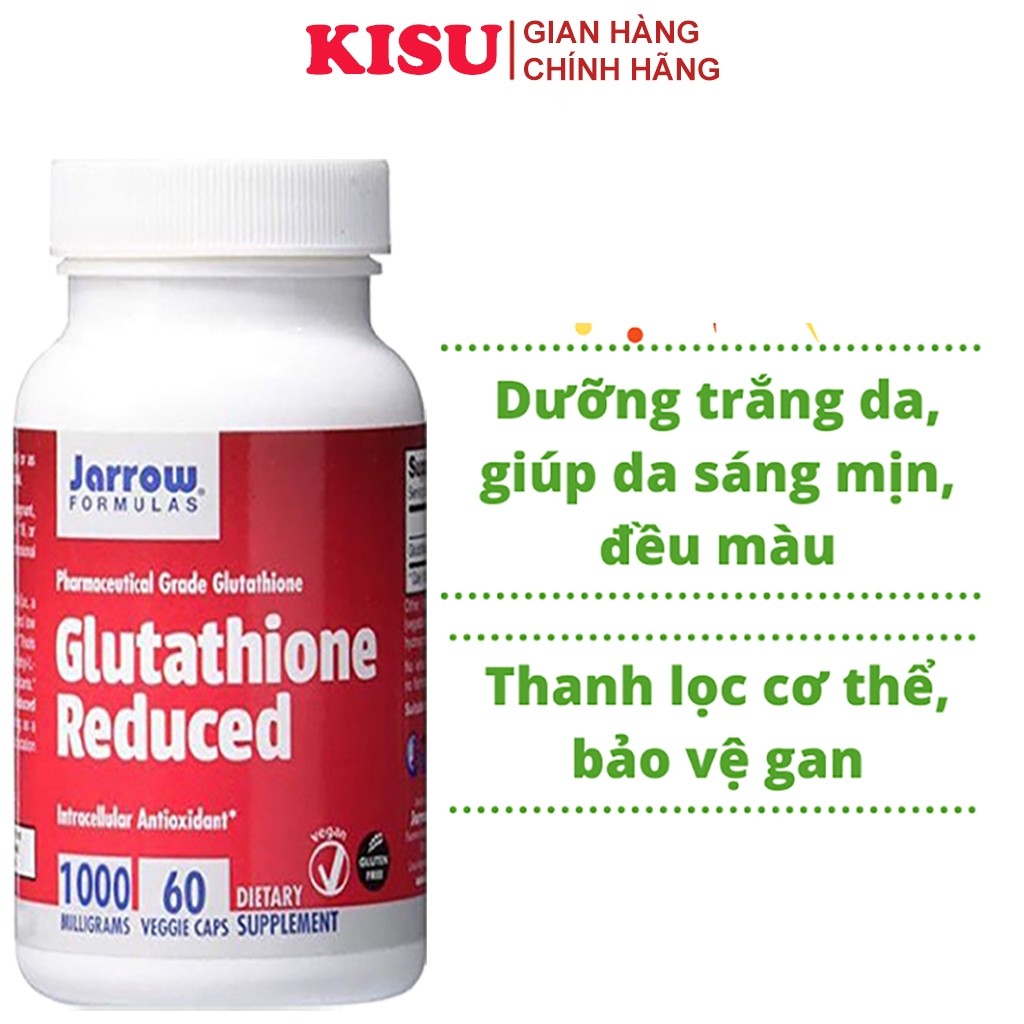 (HÀNG MỸ)  Viên Uống Trắng Da Glutathione Da Trắng Sáng, Xóa Mờ Nám Tàn Nhan - Viên Uống Glutathione Reduced 1000mg