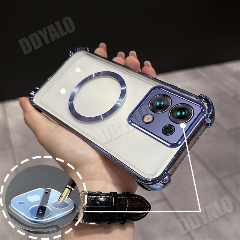 Vỏ Túi Khí Cho infinix note 30 4G Vỏ Điện Thoại Mềm Có Hút Từ Tính Trong Suốt Chống Sốc Ốp Lưng Trong Suốt