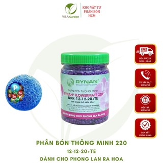 Phân Bón RYNAN 220 lọ 150g, Phân Tan Chậm Thông Minh NPK 12-12-20+TE