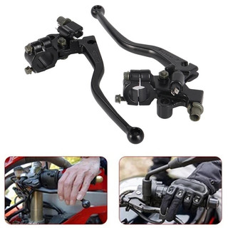 Đen Hợp Kim Nhôm Tay Cầm Ly Hợp Đòn Bẩy Cho Hố Bụi Bẩn Xe Đạp Pitbike Xe Máy ATV Phanh & Ly Hợp Đòn Bẩy Cáp Trước Áo Ngực