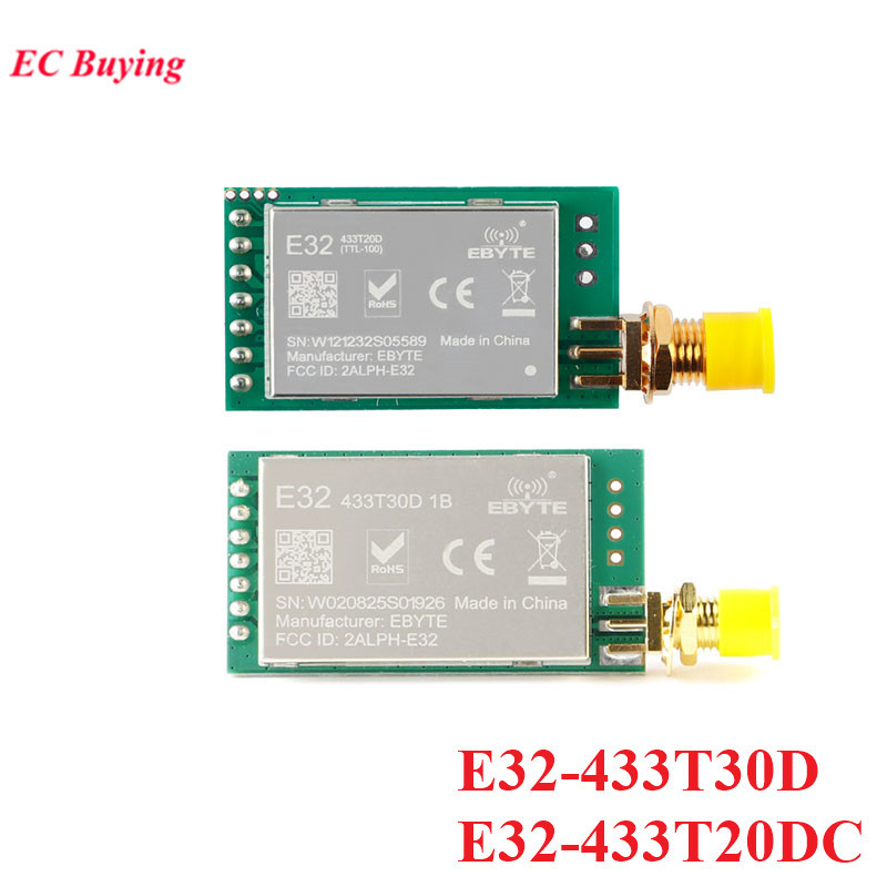 E32-433T20DC E32-433T30D SX1278 Mô-đun không dây LoRa RF 433MHZ UART 100mW Cổng nối tiếp Mô-đun TX R