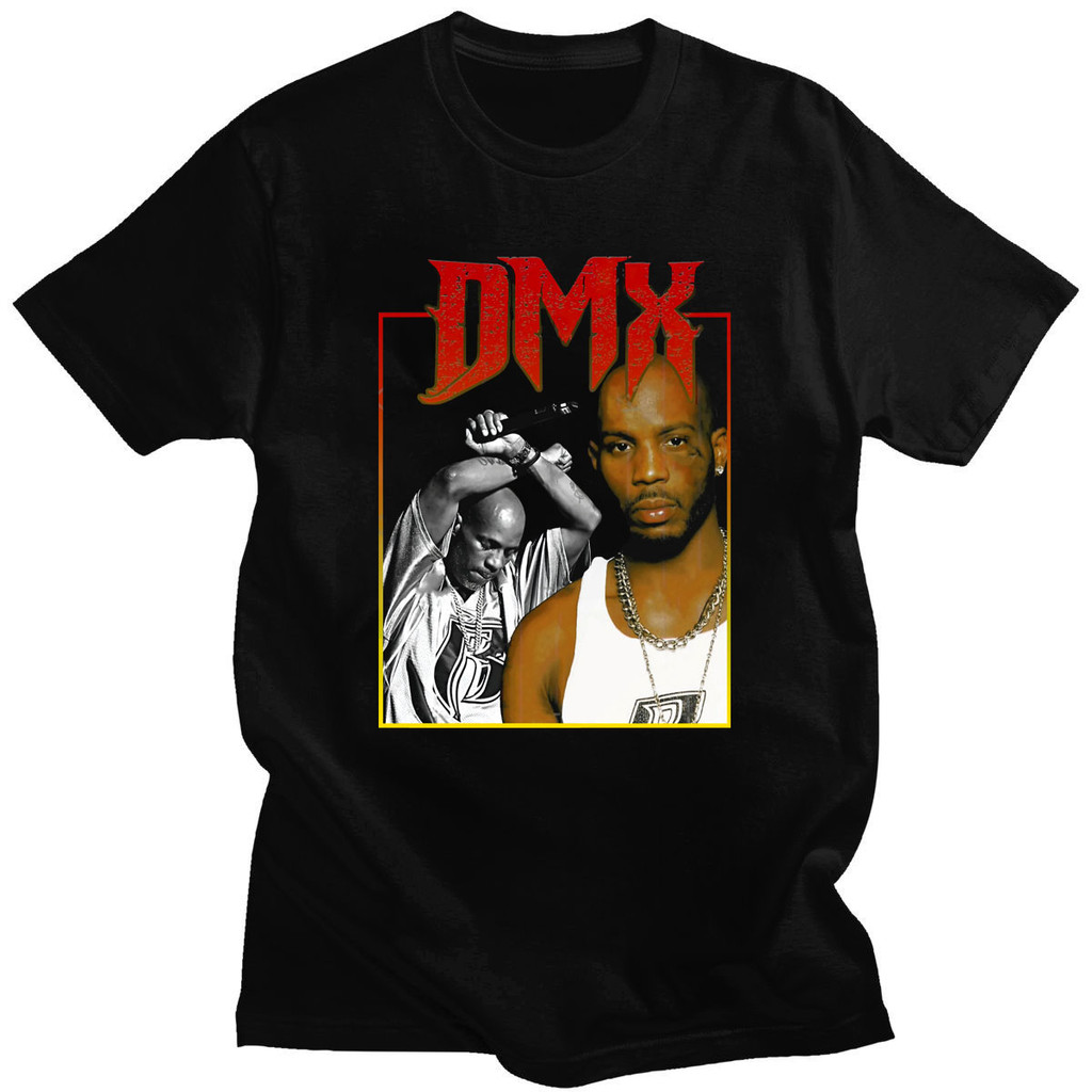 Hip Hop Quá Khổ Dạo Phố Hàng Ngày RIP DMX Rapper Đồ Họa Áo Retro Áo Áo Thun Tay Ngắn Thời Trang Áo T