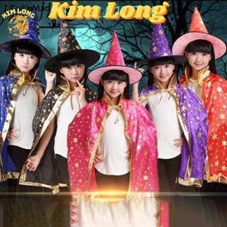 Set Áo Choàng và nón phù thuỷ trang phục hoá trang Halloween cho bé trai và bé gái SẴN- Sản phẩm có sẵn!!