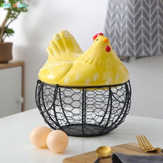 Giới HẠN HIỂN THỊ Giỏ Trứng Gà Mái, Có Nắp Hộp Đựng Trứng Rỗng Mộc Mạc, Sắt Rèn Di Động Giá Để Đồ Gà Dễ Thương Hộ Gia Đình