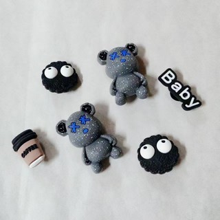 Phụ kiện túi lỗ tự làm hoạt hình dễ thương khóa gấu có thể tháo rời kích thước 11mm