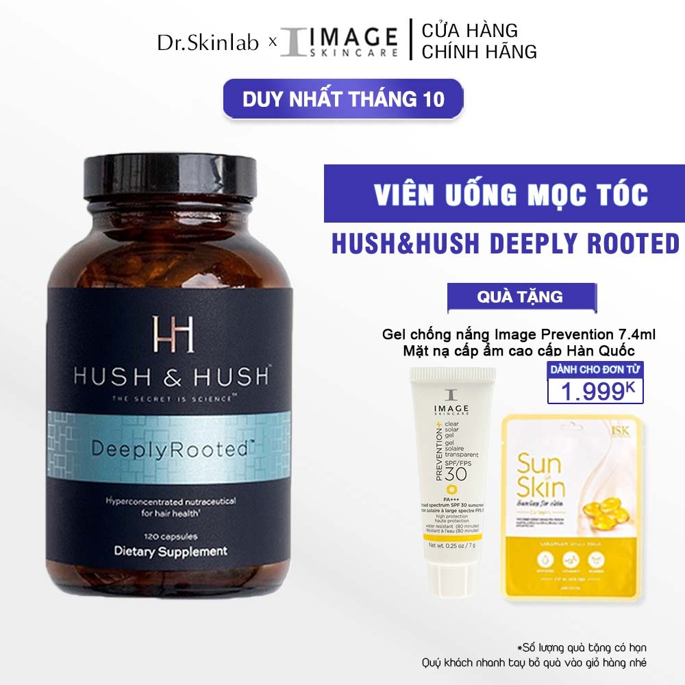 Viên uống mọc tóc, phục hồi tóc gãy rụng Hush & Hush Deeply Rooted 120 viên