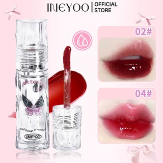  Ineyoo Mirror Water Gloss Glass Lip Gloss Dưỡng ẩm lâu trôi Tăng cường làn da Son bóng 