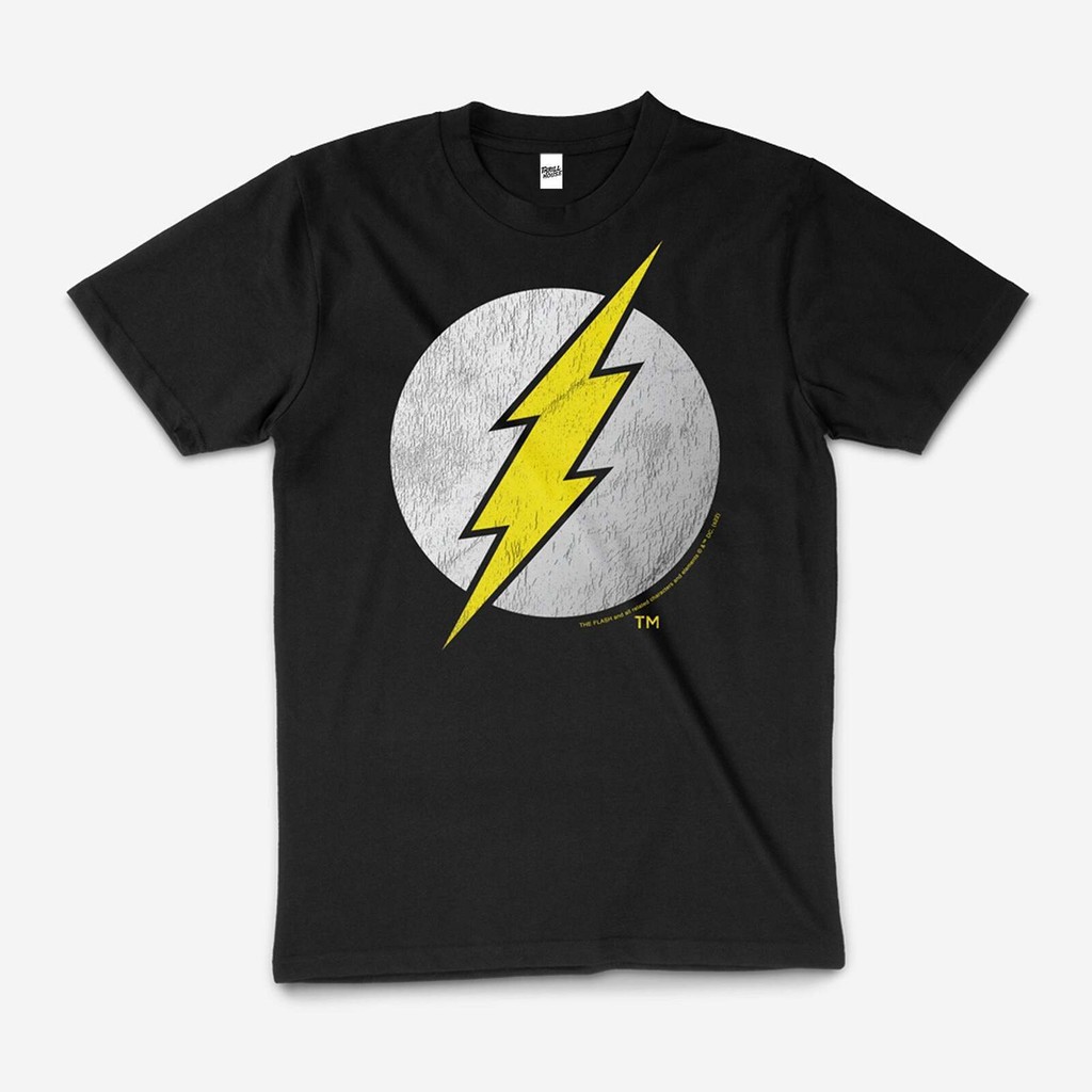 Dc Comics The Flash Logo Man Áo thun Cotton Unisex Tee