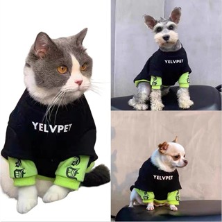 Quần áo thú cưng Áo nỉ cho chó Áo nỉ có đệm thú cưng Mùa thu đông Triều mèo Áo khoác chống tóc