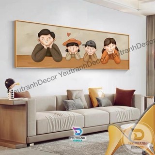  L03 Tranh gia đình decor phòng ngủ treo tường đầu giường trang trí phòng khách homestay quà tân gia ý nghĩa cho bé 