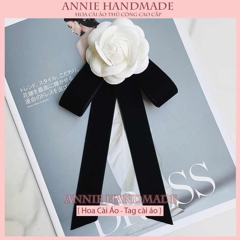 Tag nơ cài áo bông hoa lịch lãm sang trọng - Sỉ lẻ nơ cài cổ áo [HANN- Hoa cài áo, pk thời trang]