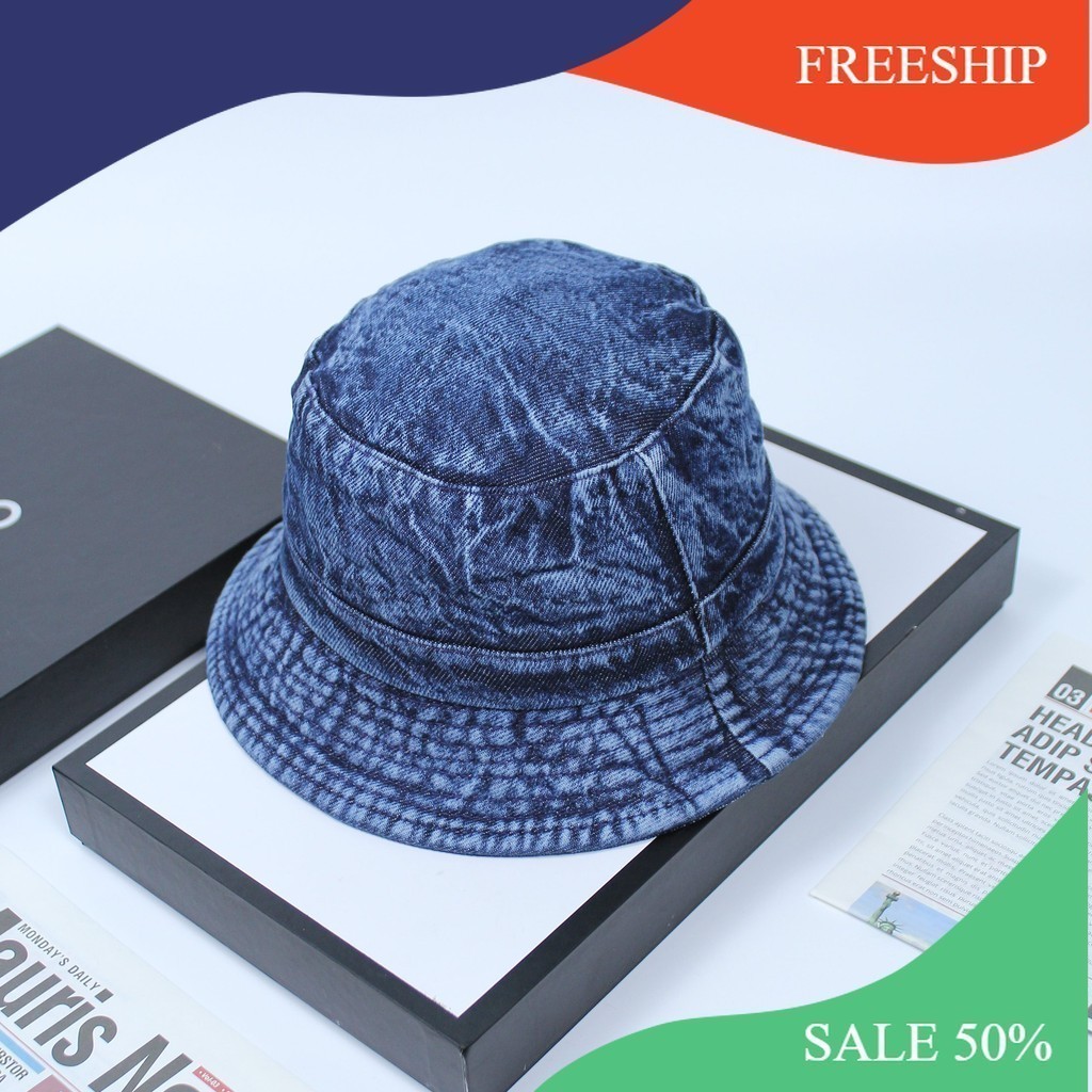 [Ảnh thật] Mũ Nón Bucket Jean Nón Vành Jean Trơn Nón Bo Chất Liệu Jean Cao Cấp Dày Dặn Thời Trang Ch