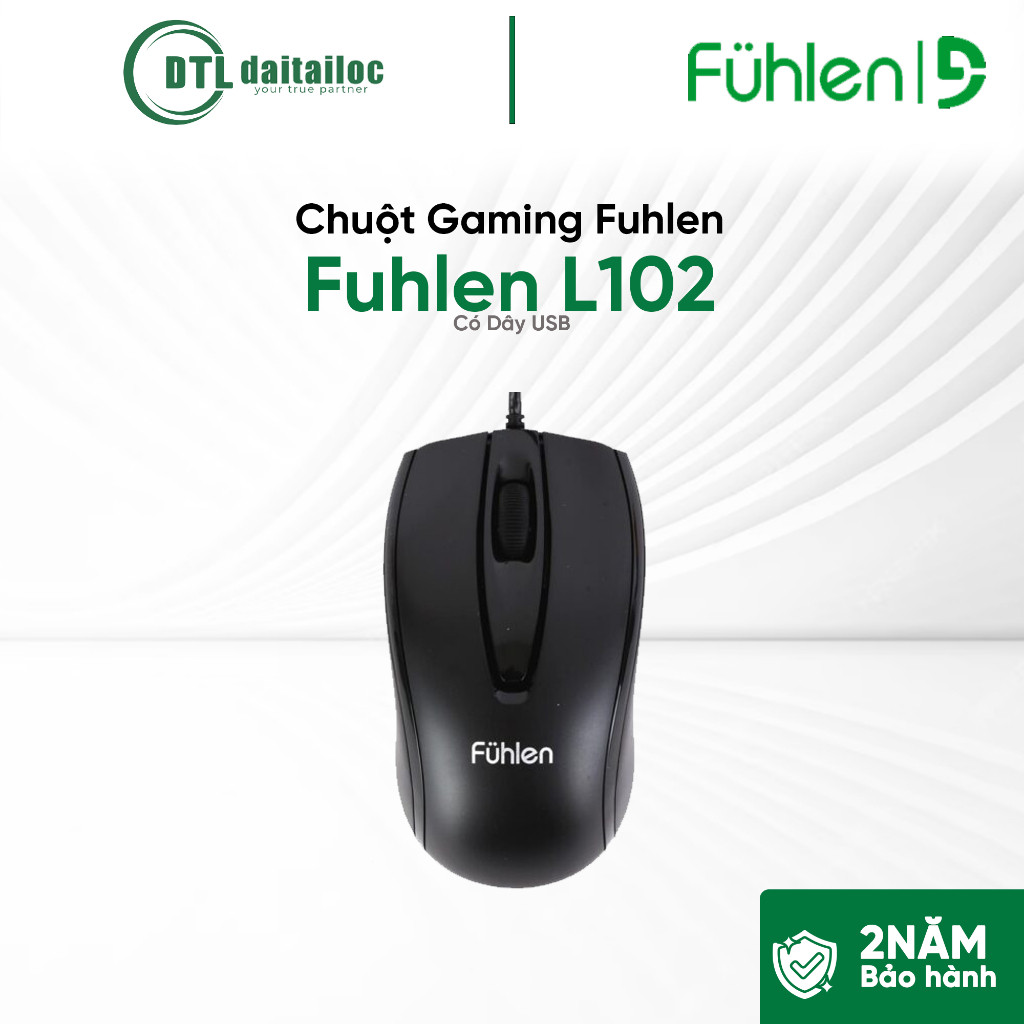 CHUỘT FUHLEN L102 – BLACK | Chính Hãng | Bảo Hành 24 Tháng