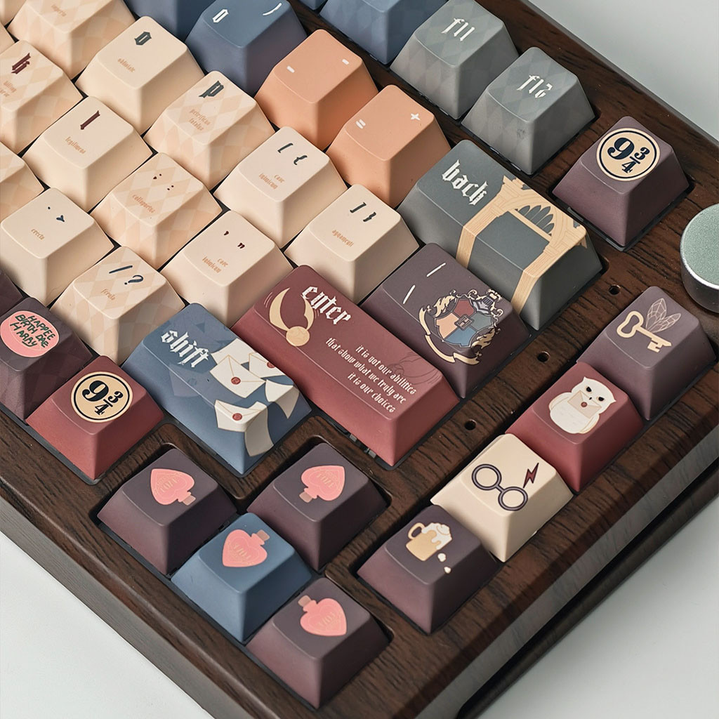 Hogwarts Keycaps Cherry / MOA Profile 125 Phím PBT Nhuộm Thăng Hoa Wooting Aula F75 Keycaps Cơ Khí S