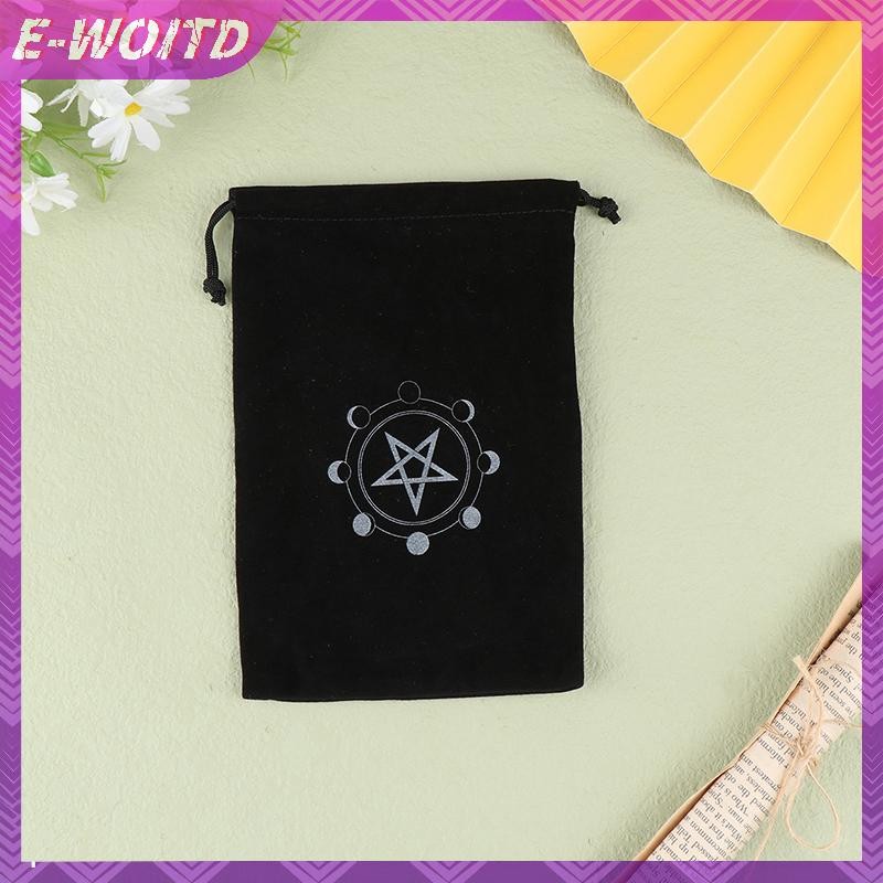 E-WOITD 1 Nhung Tarot Oracle Cards Túi Bảo Quản Runes Chòm Sao Bói Toán Phụ Kiện Trang Sức Túi Xúc X