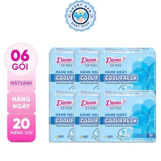 Băng vệ sinh Diana hàng ngày Sensi Cool Fresh Bộ 6 gói 20 miếng/gói